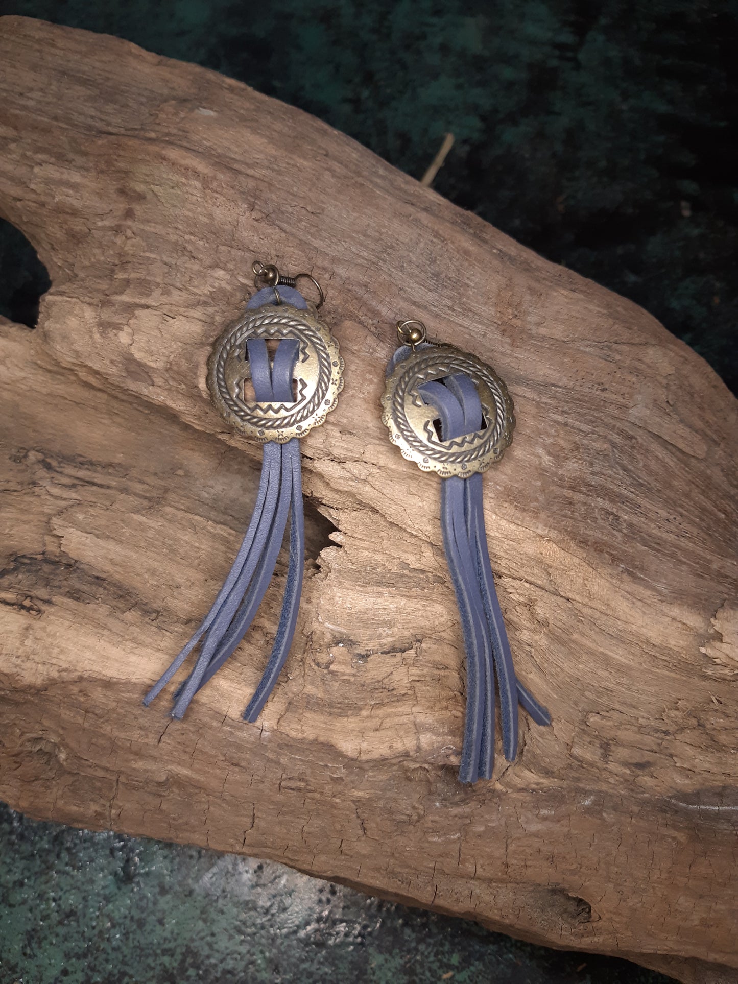 Bronze Concho Earrings