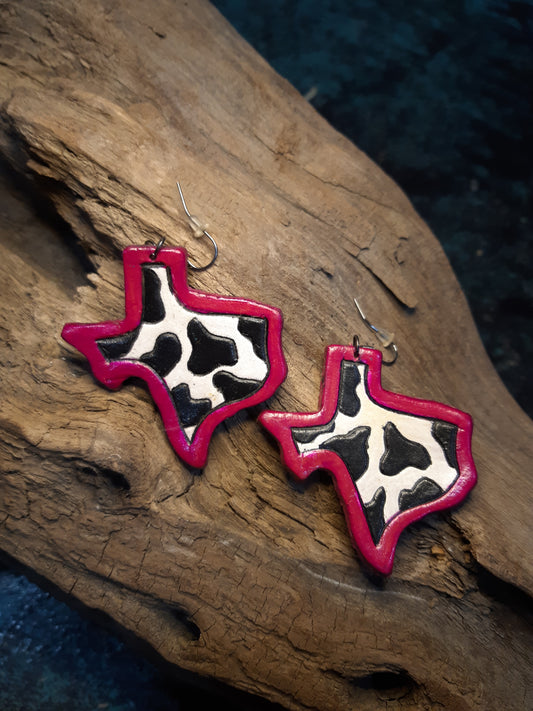 Texas Earrings- Fuschia