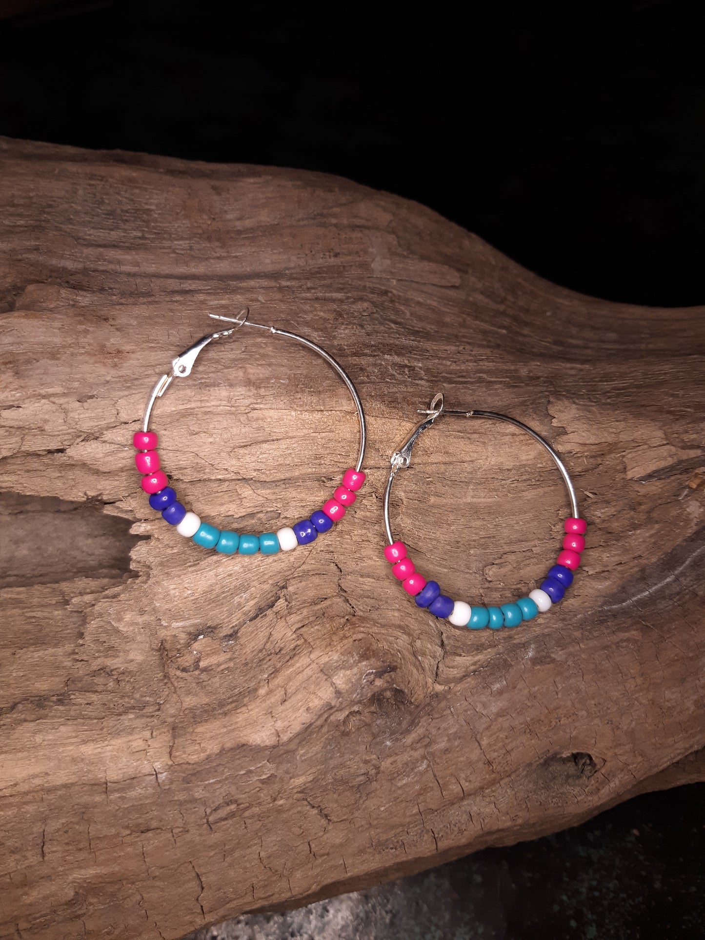 Beaded Hoops