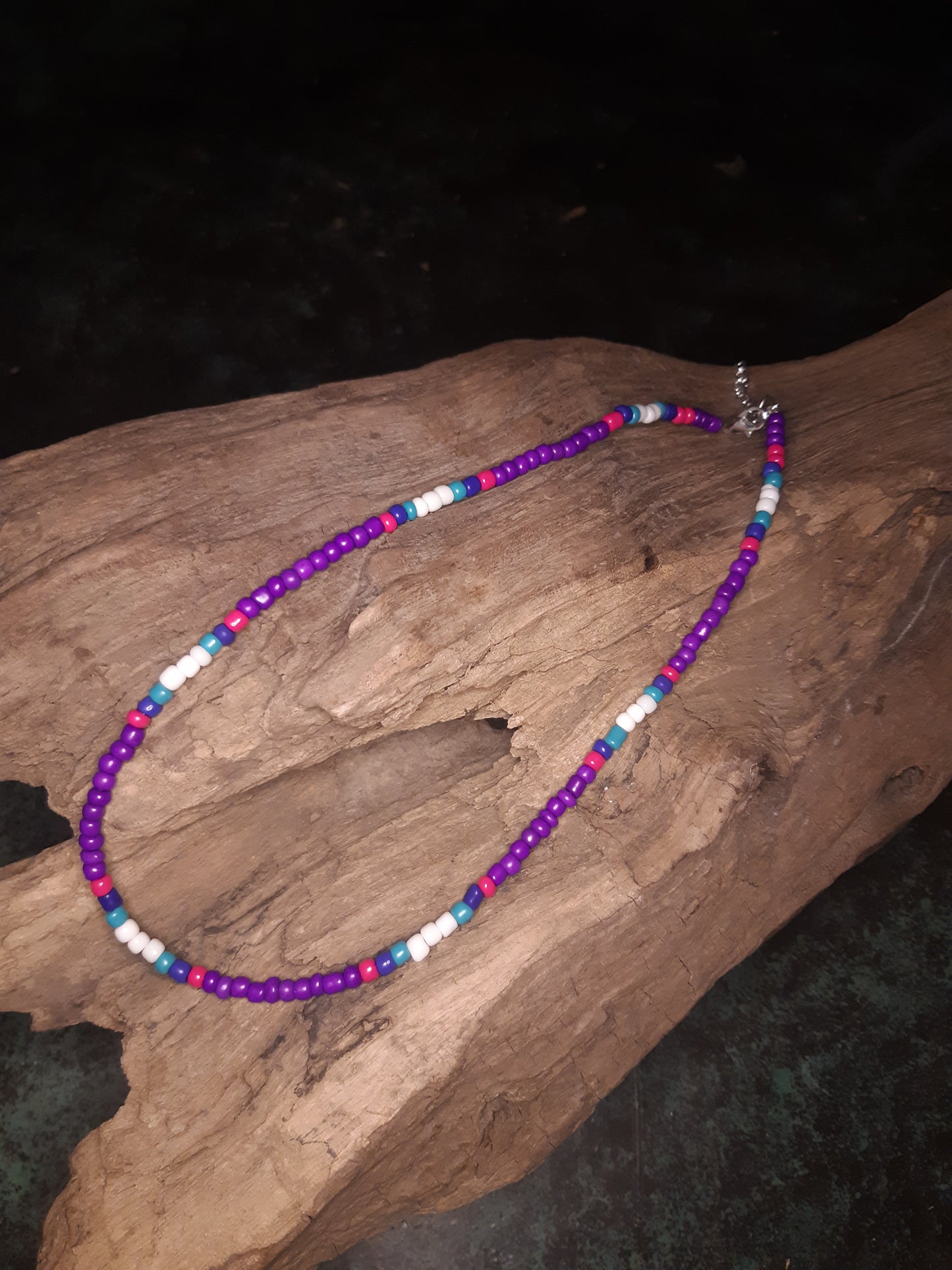 Beaded Choker- purple